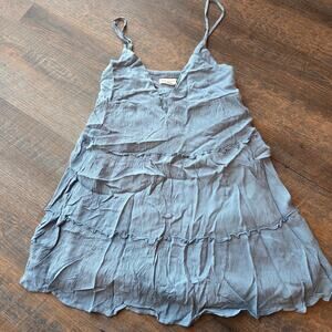 Aeropostale Blue V Neck Tiered Babydoll Dress/Tunic Small